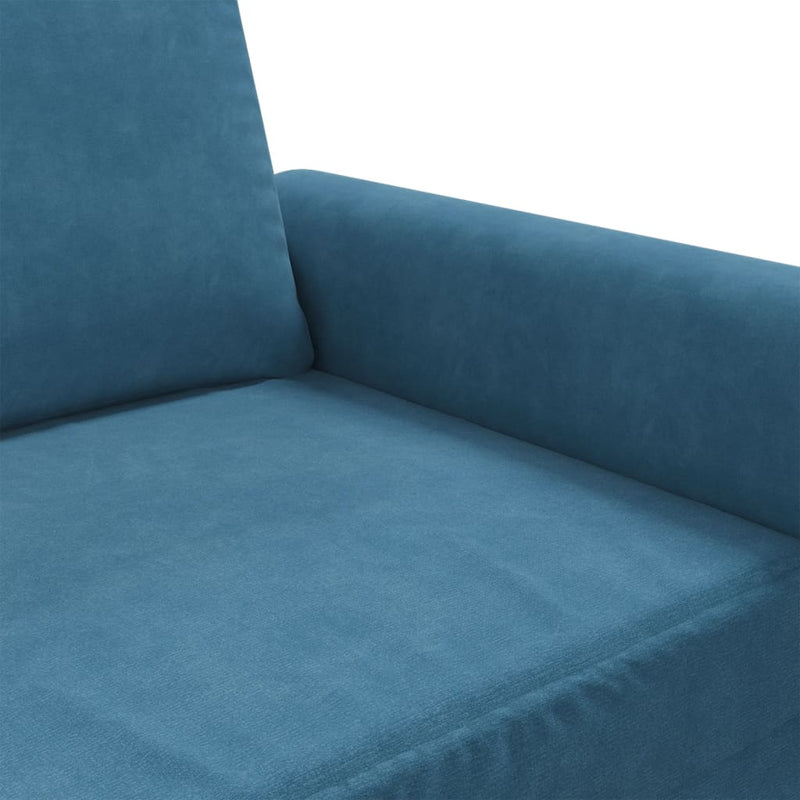 2-Sitzer-Sofa Blau 120 cm Samt