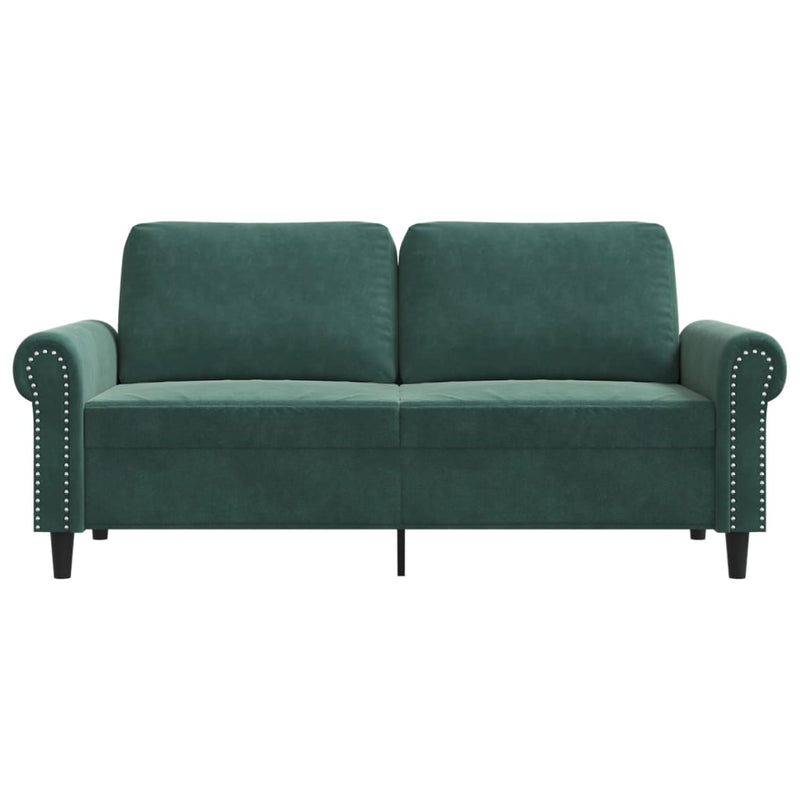 2-Sitzer-Sofa Dunkelgrün 140 cm Samt