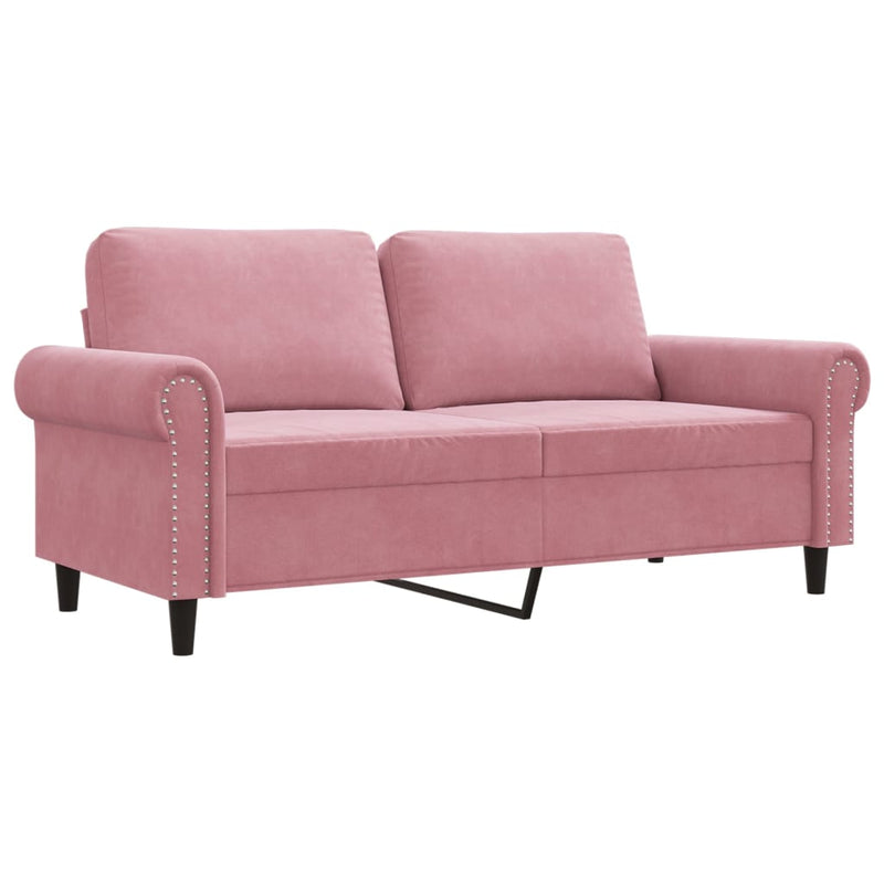 2-Sitzer-Sofa Rosa 140 cm Samt