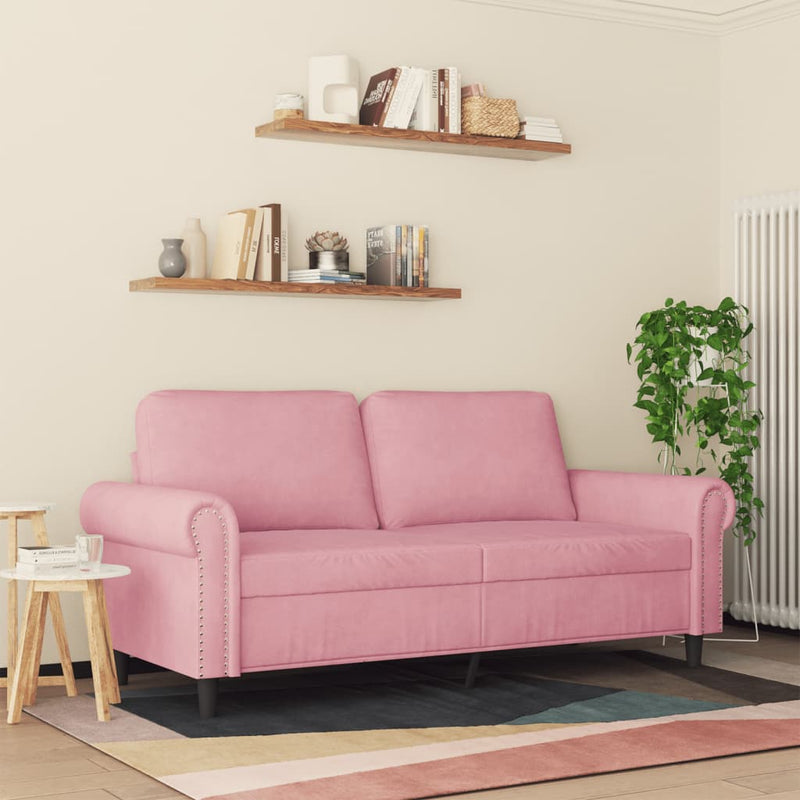 2-Sitzer-Sofa Rosa 140 cm Samt