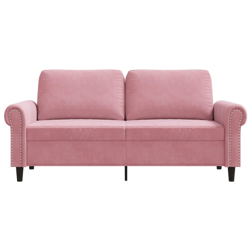 2-Sitzer-Sofa Rosa 140 cm Samt