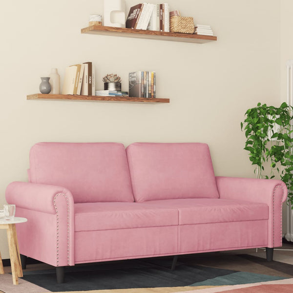 2-Sitzer-Sofa Rosa 140 cm Samt