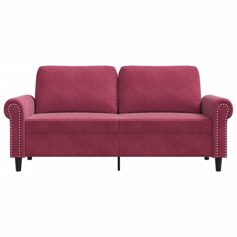 2-Sitzer-Sofa Weinrot 140 cm Samt