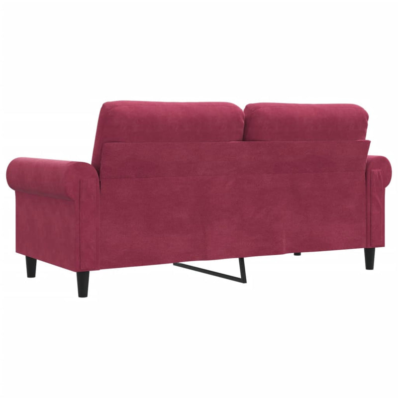 2-Sitzer-Sofa Weinrot 140 cm Samt