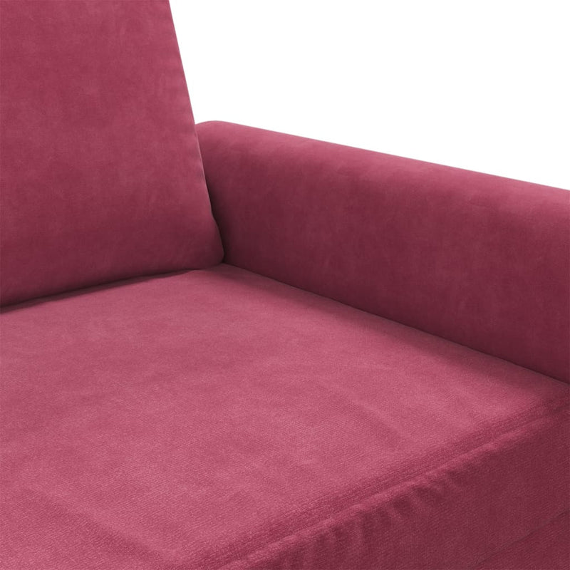 2-Sitzer-Sofa Weinrot 140 cm Samt