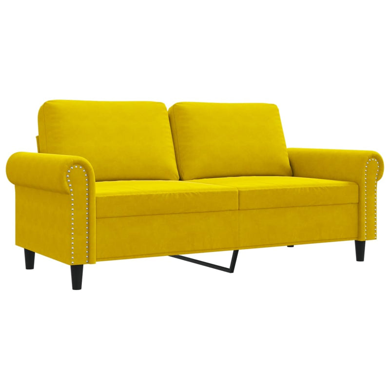 2-Sitzer-Sofa Gelb 140 cm Samt