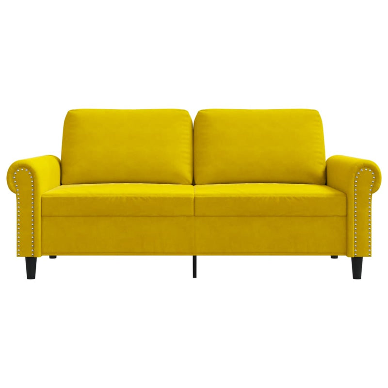 2-Sitzer-Sofa Gelb 140 cm Samt