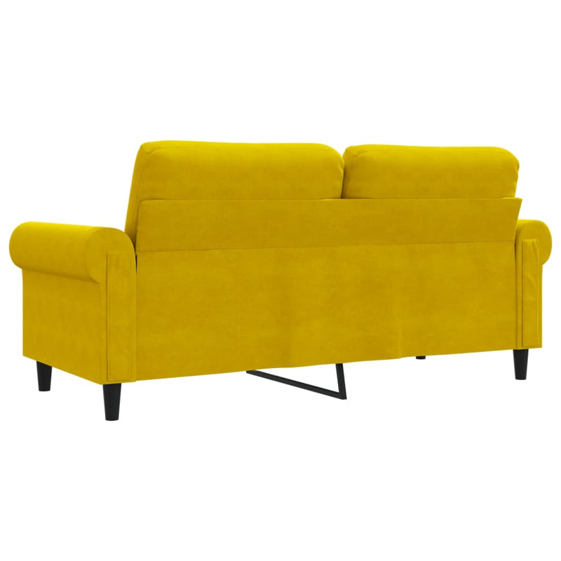 2-Sitzer-Sofa Gelb 140 cm Samt