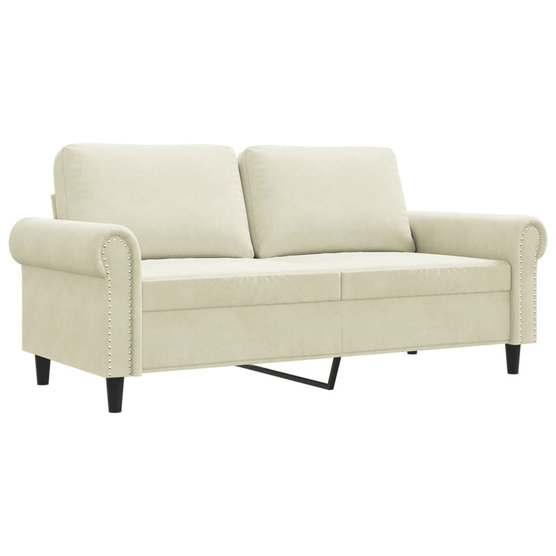 2-Sitzer-Sofa Creme 140 cm Samt