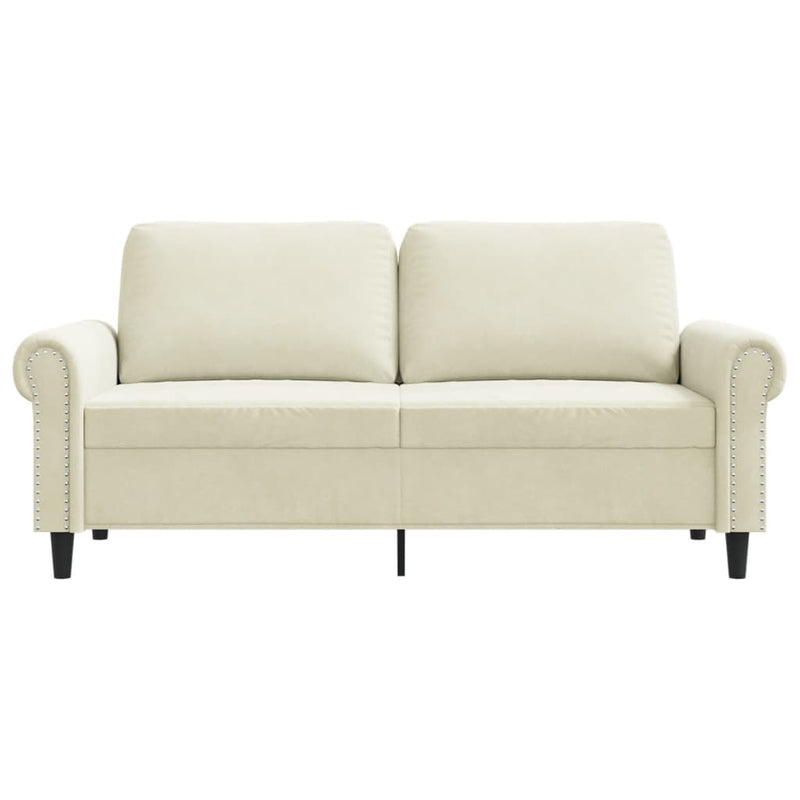 2-Sitzer-Sofa Creme 140 cm Samt