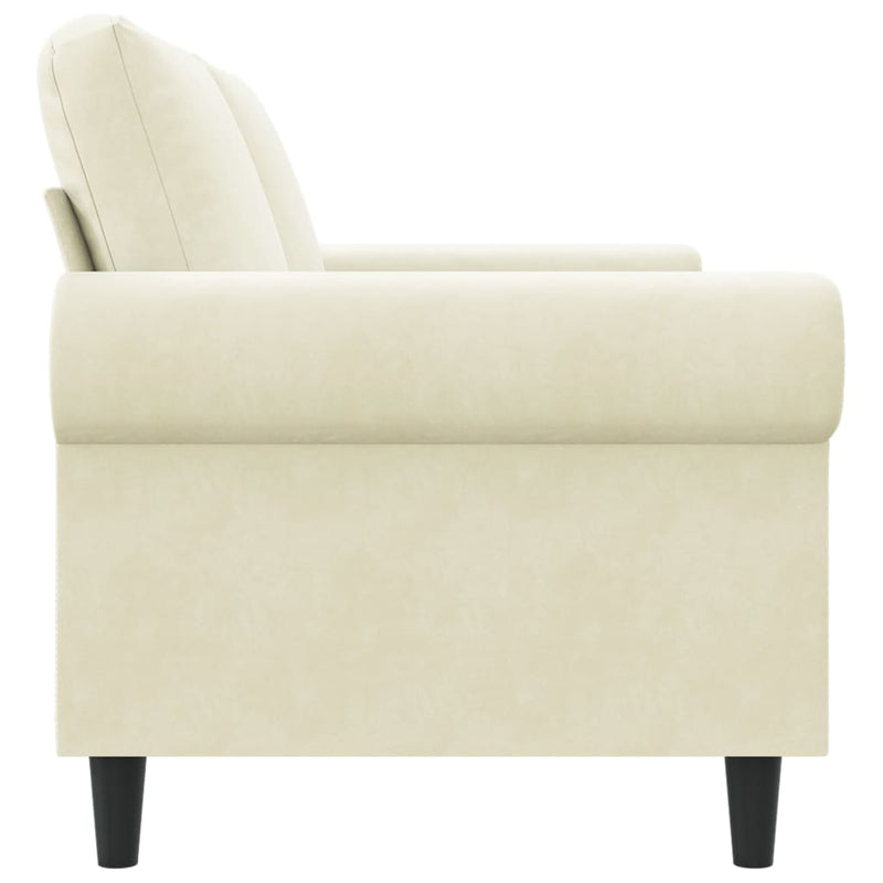 2-Sitzer-Sofa Creme 140 cm Samt