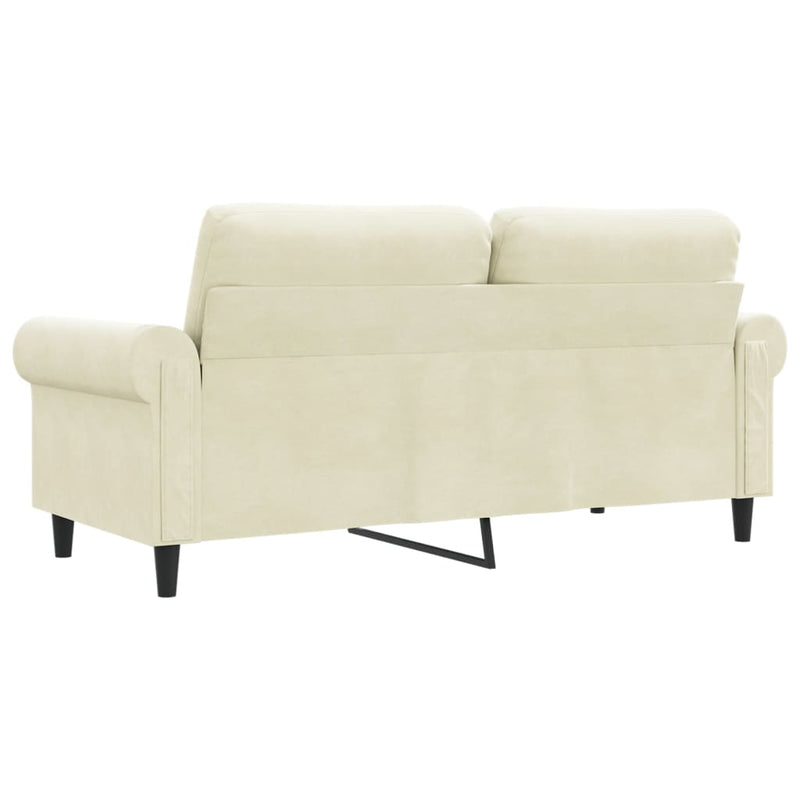 2-Sitzer-Sofa Creme 140 cm Samt