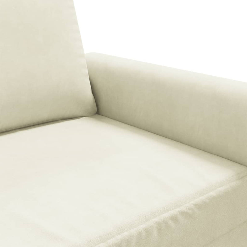 2-Sitzer-Sofa Creme 140 cm Samt