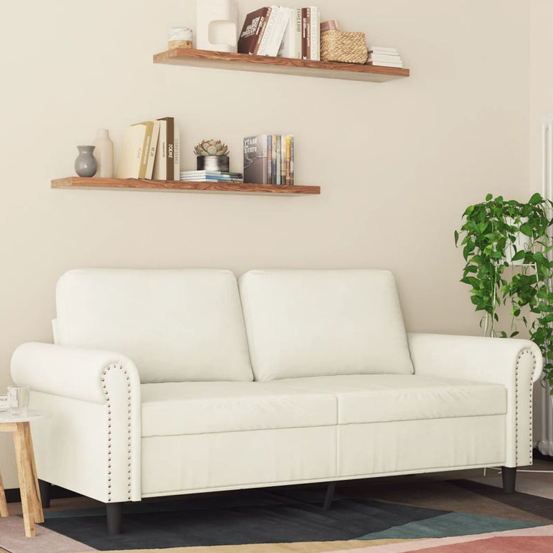 2-Sitzer-Sofa Creme 140 cm Samt