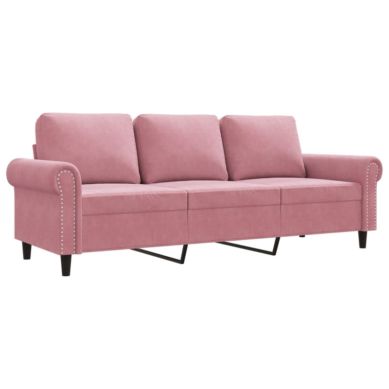 3-Sitzer-Sofa Rosa 180 cm Samt