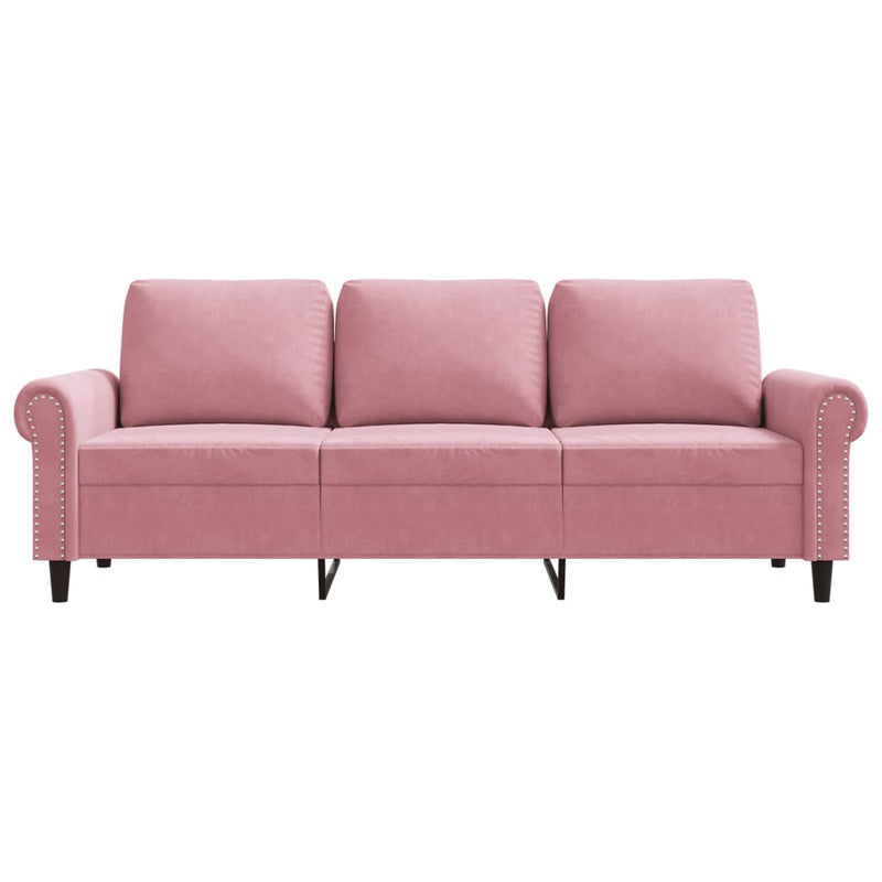 3-Sitzer-Sofa Rosa 180 cm Samt