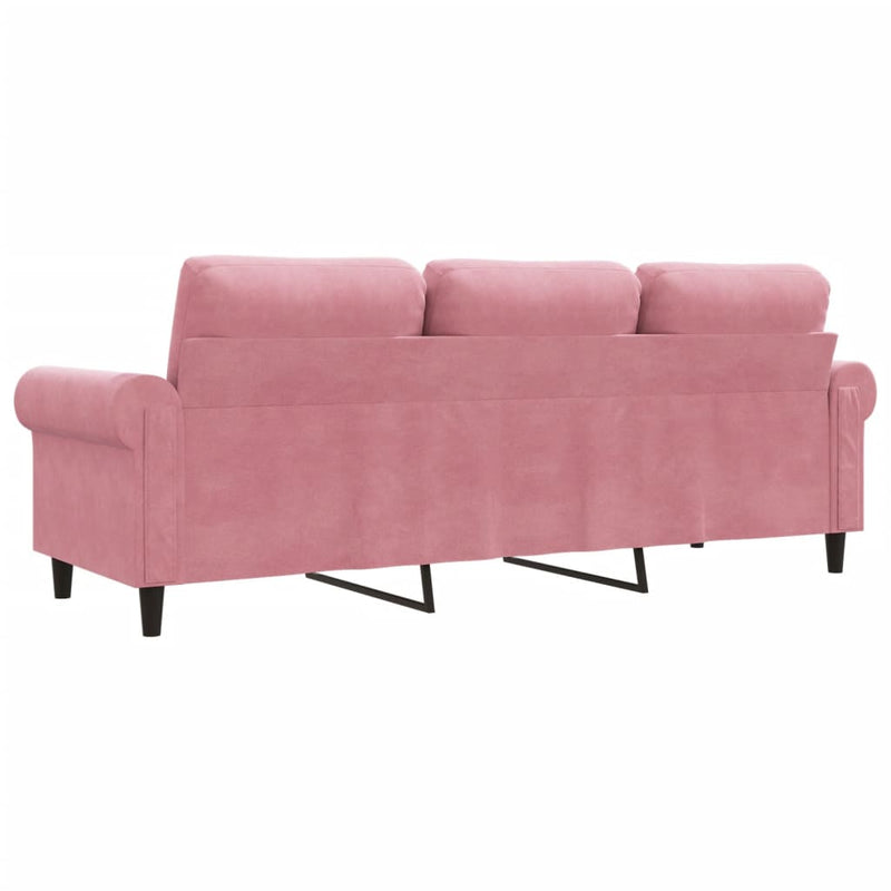 3-Sitzer-Sofa Rosa 180 cm Samt