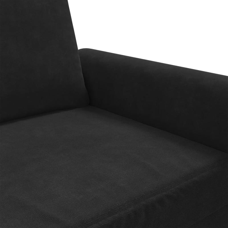 3-Sitzer-Sofa Schwarz 180 cm Samt