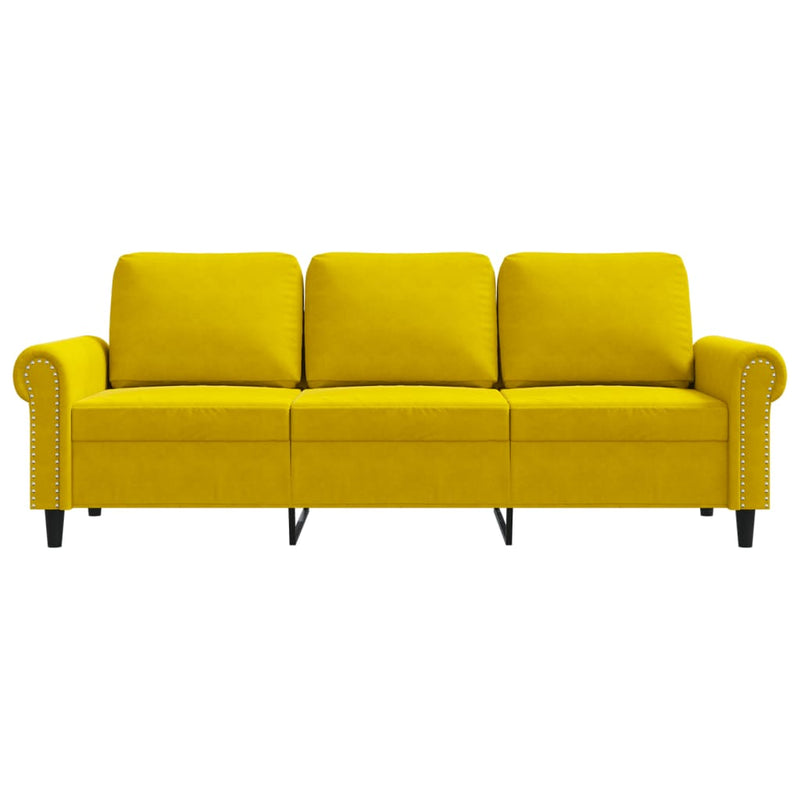 3-Sitzer-Sofa Gelb 180 cm Samt