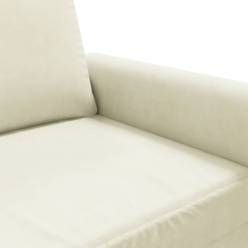 3-Sitzer-Sofa Creme 180 cm Samt