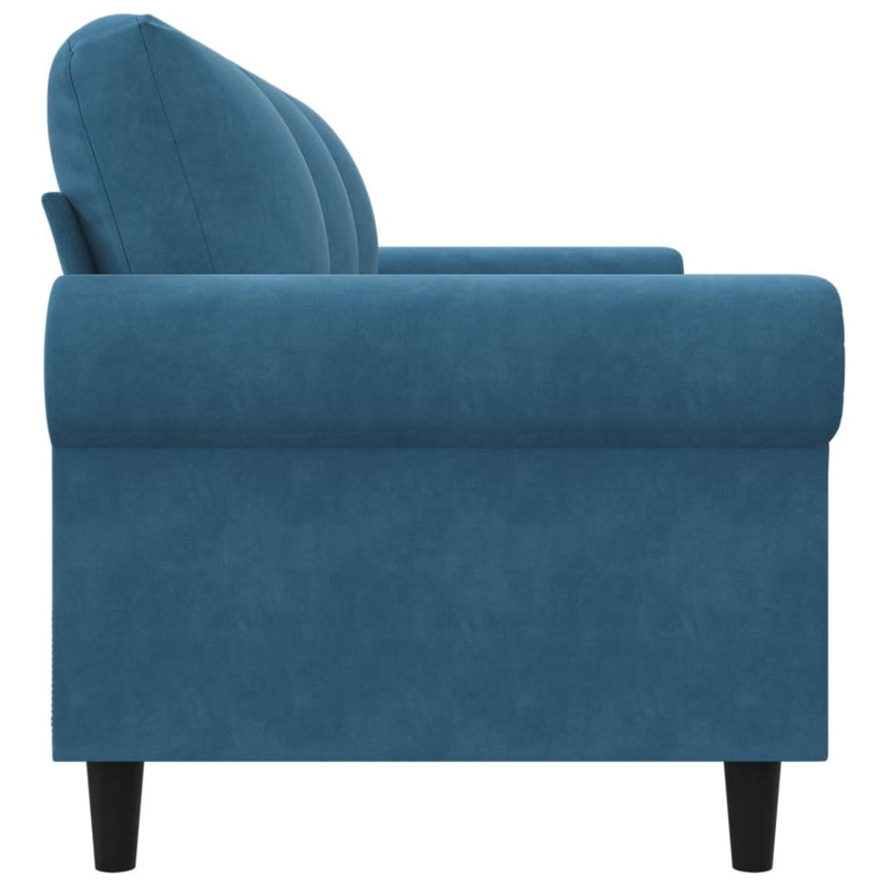 3-Sitzer-Sofa Blau 180 cm Samt