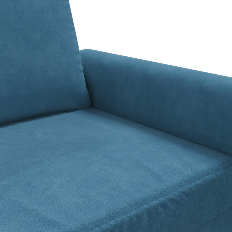 3-Sitzer-Sofa Blau 180 cm Samt