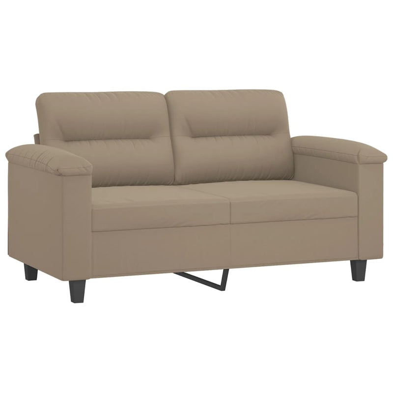 2-Sitzer-Sofa Taupe 120 cm Mikrofasergewebe