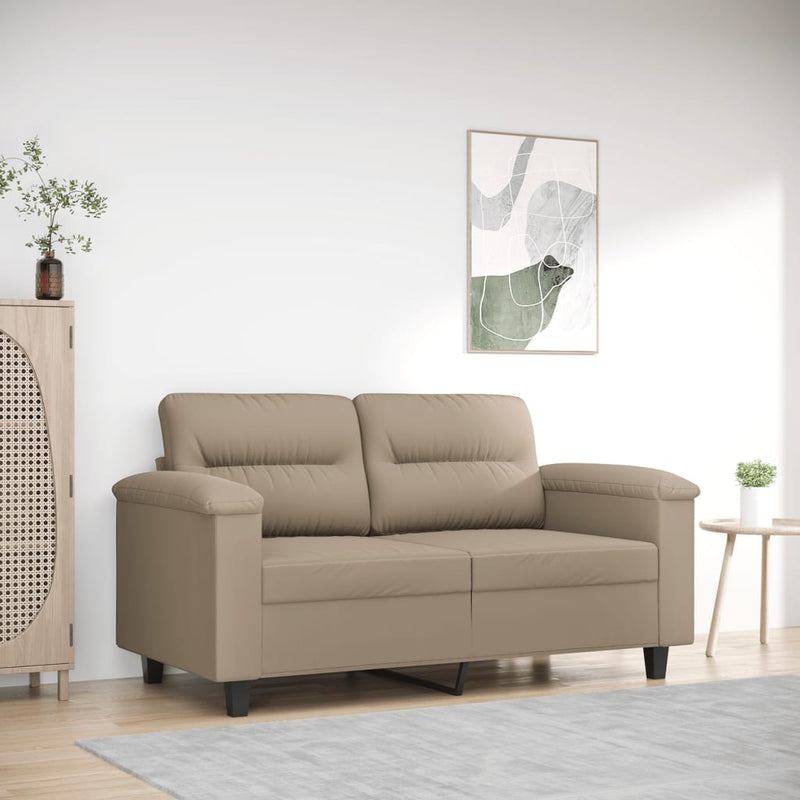 2-Sitzer-Sofa Taupe 120 cm Mikrofasergewebe