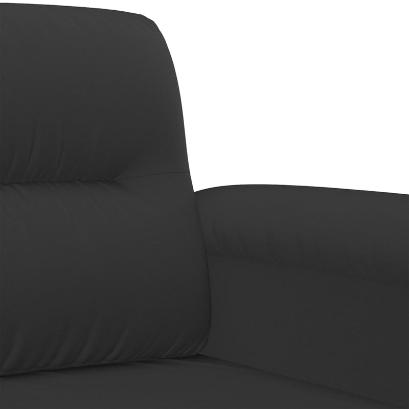 2-Sitzer-Sofa Schwarz 120 cm Mikrofasergewebe