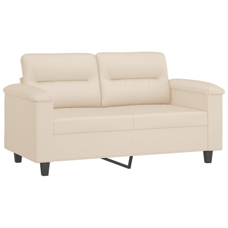 2-Sitzer-Sofa Beige 120 cm Mikrofasergewebe