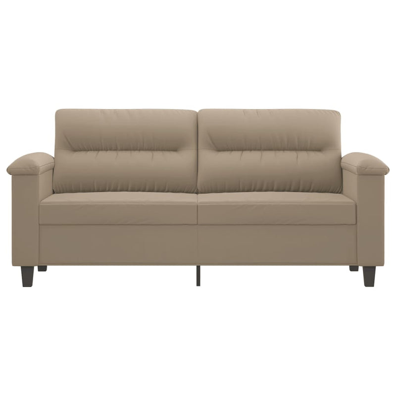 2-Sitzer-Sofa Taupe 140 cm Mikrofasergewebe