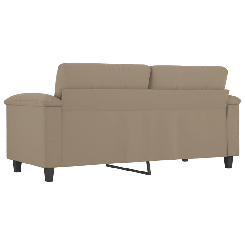 2-Sitzer-Sofa Taupe 140 cm Mikrofasergewebe