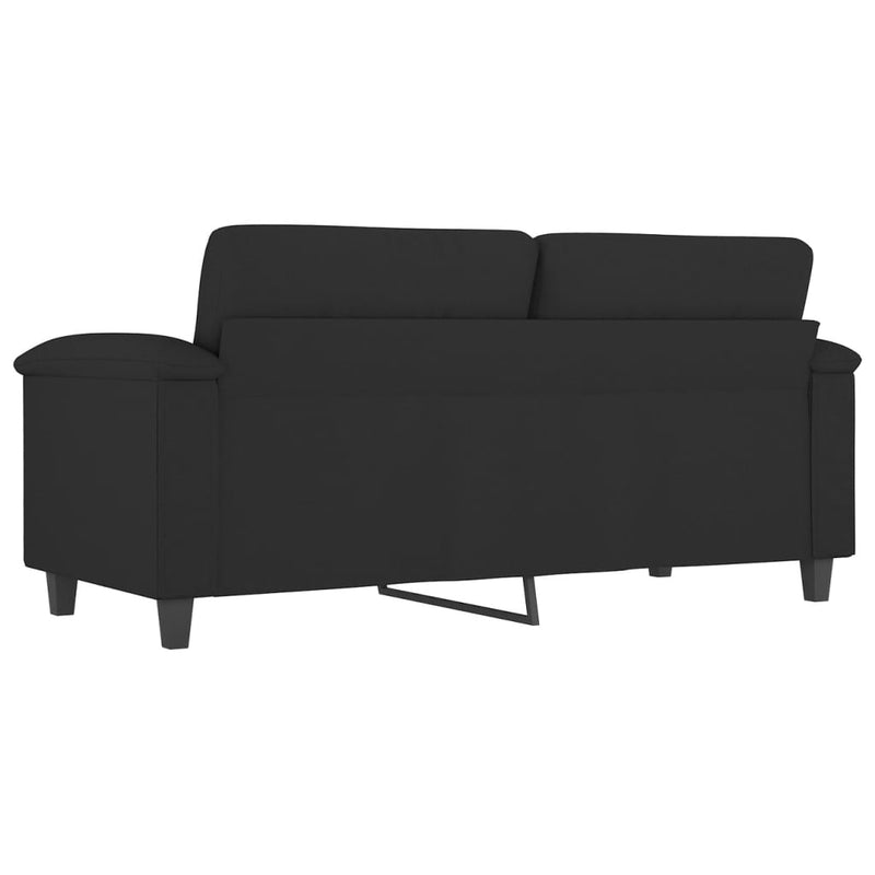 2-Sitzer-Sofa Schwarz 140 cm Mikrofasergewebe