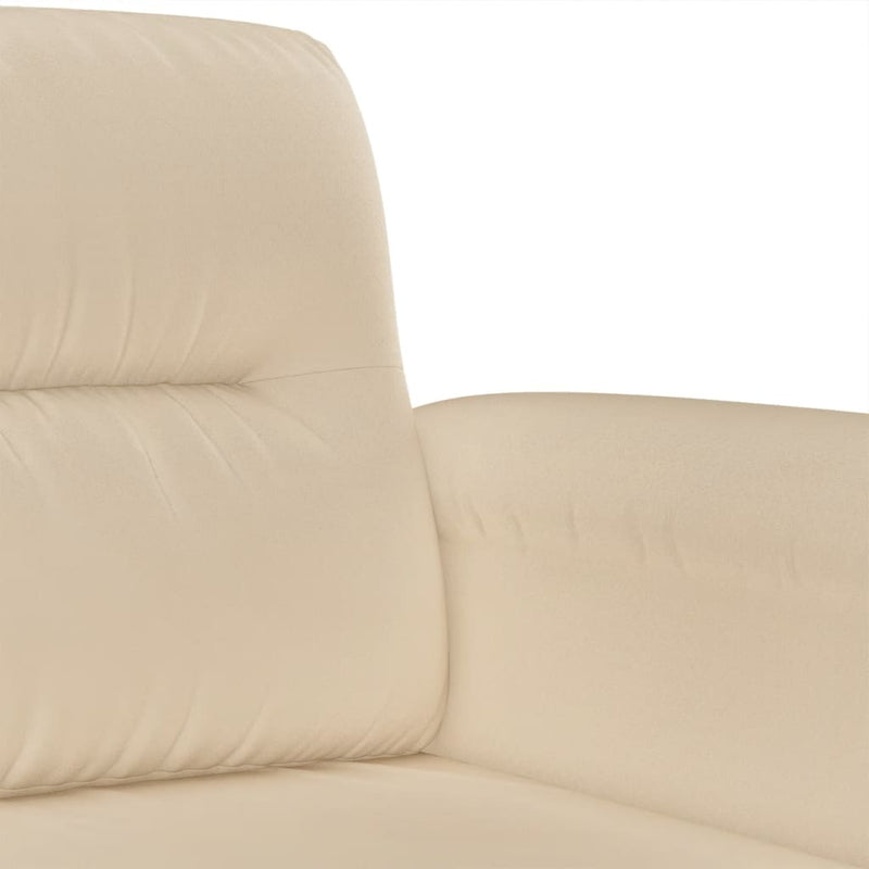 2-Sitzer-Sofa Creme 140 cm Mikrofasergewebe