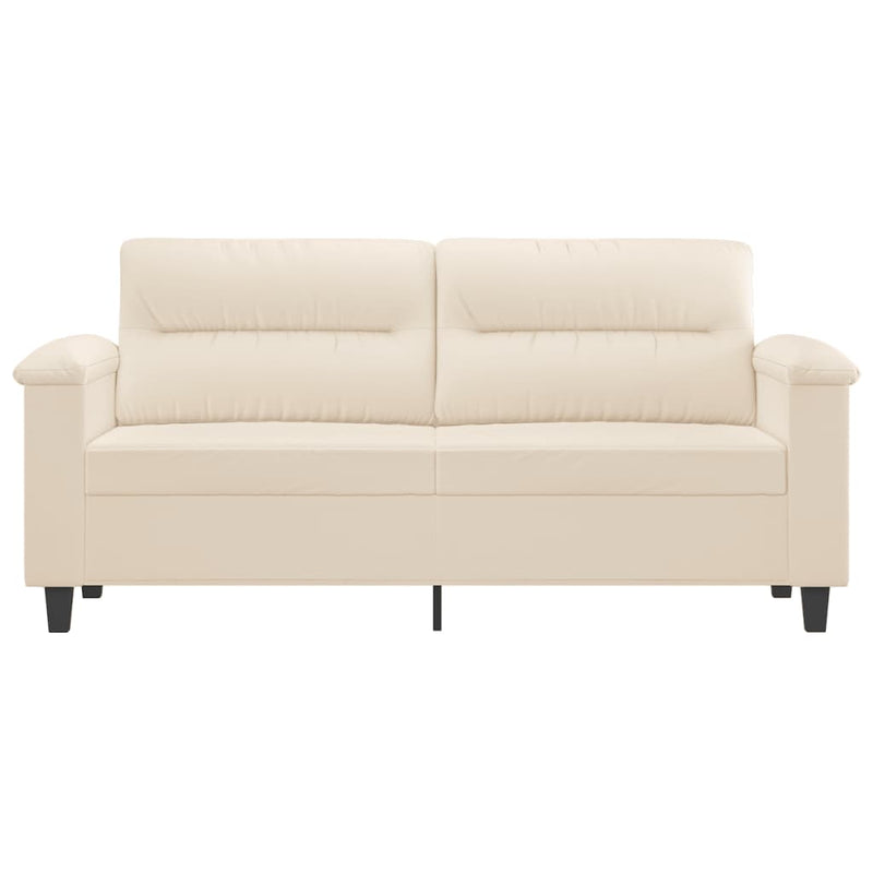 2-Sitzer-Sofa Beige 140 cm Mikrofasergewebe