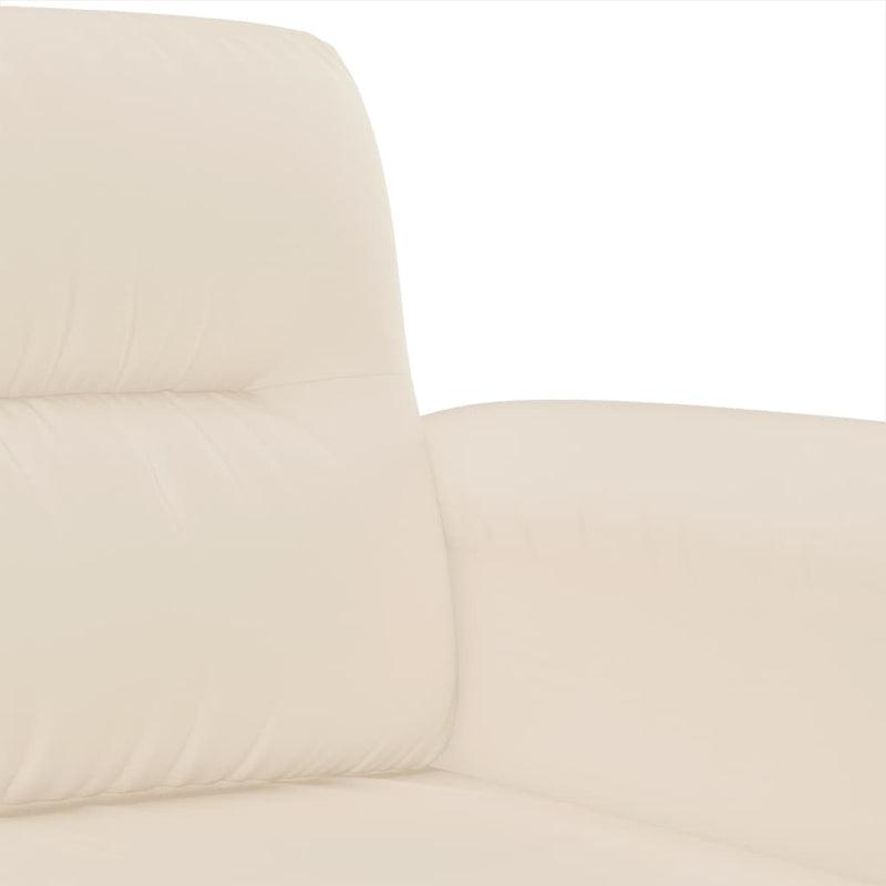 2-Sitzer-Sofa Beige 140 cm Mikrofasergewebe