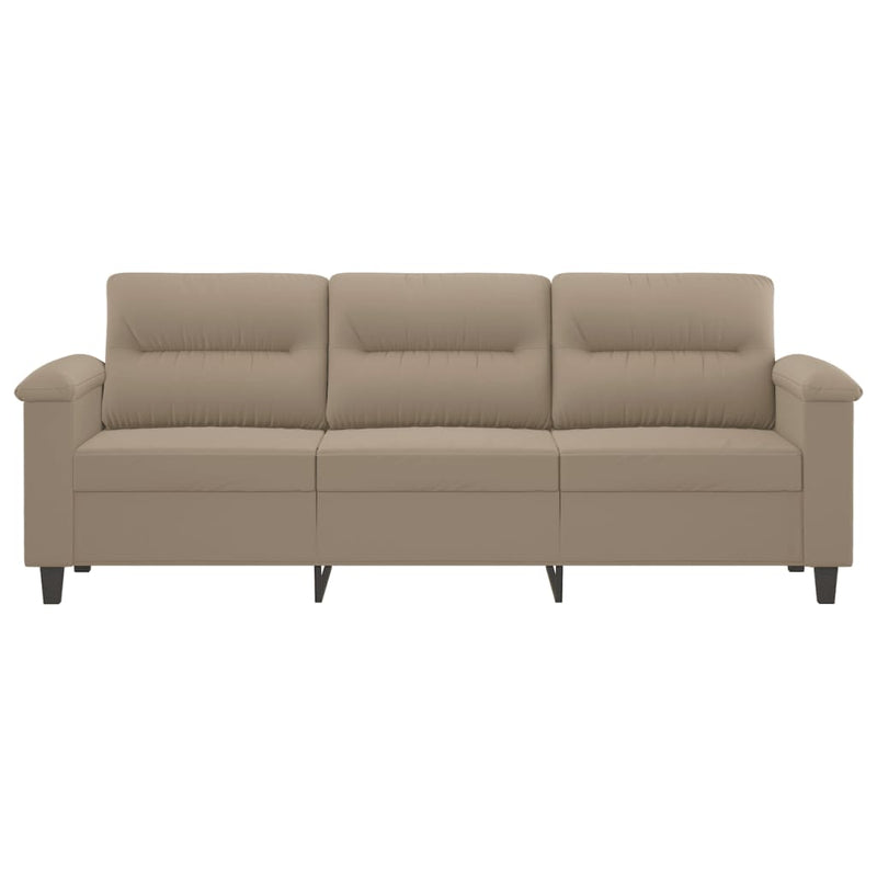 3-Sitzer-Sofa Taupe 180 cm Mikrofasergewebe