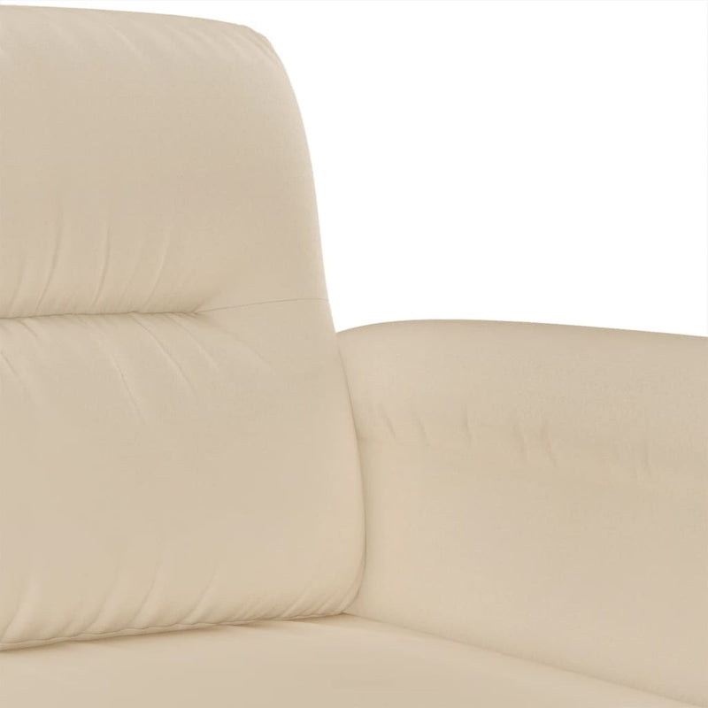 3-Sitzer-Sofa Creme 180 cm Mikrofasergewebe