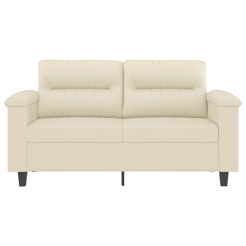 2-Sitzer-Sofa Creme 120 cm Kunstleder