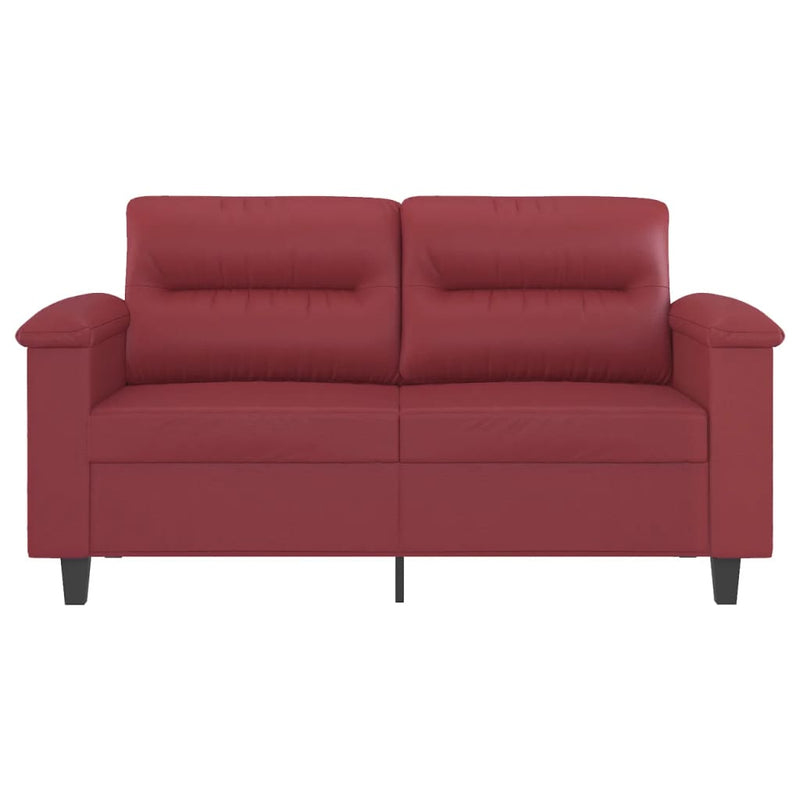 2-Sitzer-Sofa Weinrot 120 cm Kunstleder