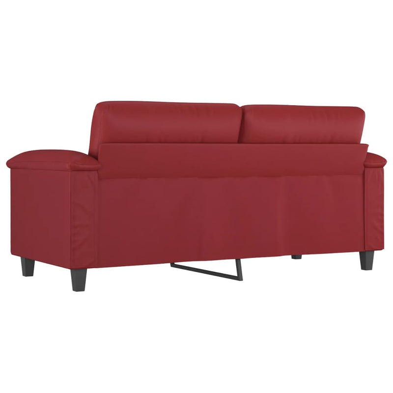 2-Sitzer-Sofa Weinrot 140 cm Kunstleder