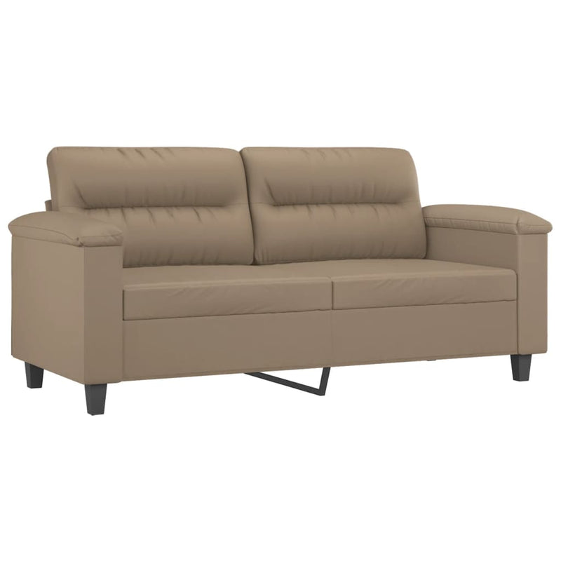 2-Sitzer-Sofa Cappuccino-Braun 140 cm Kunstleder