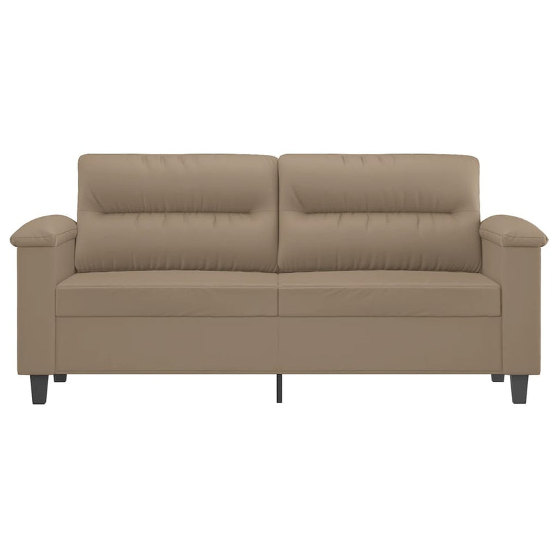 2-Sitzer-Sofa Cappuccino-Braun 140 cm Kunstleder