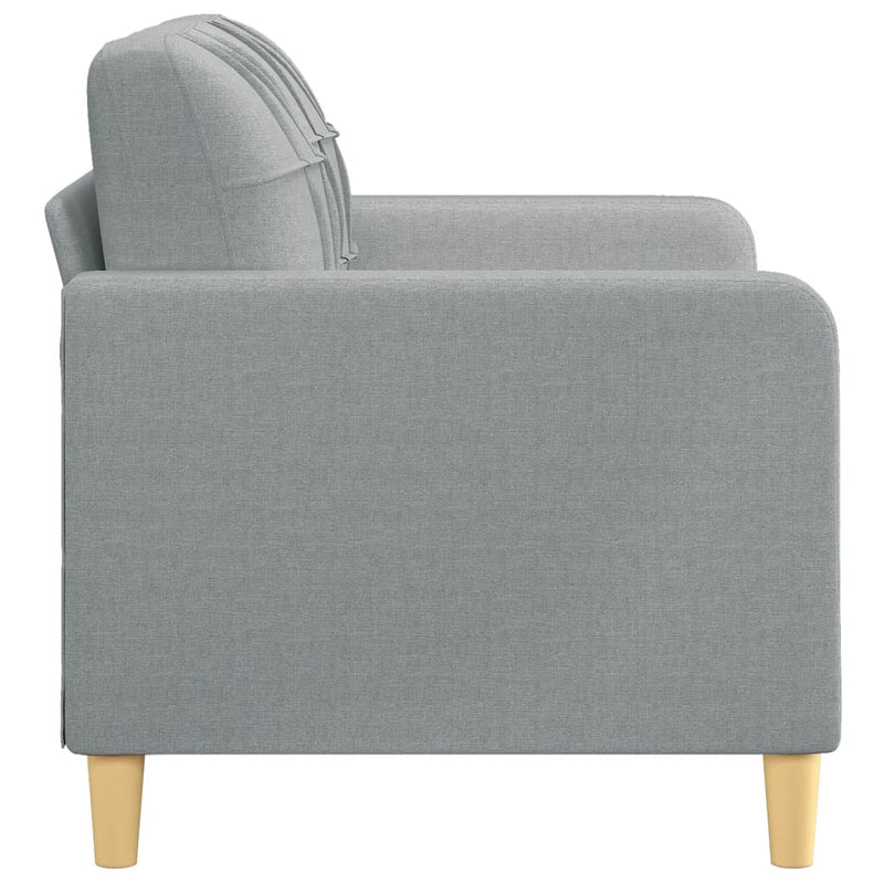 2-Sitzer-Sofa Hellgrau 120 cm Stoff