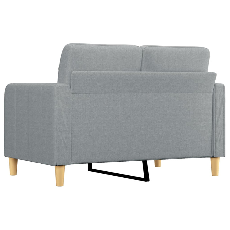 2-Sitzer-Sofa Hellgrau 120 cm Stoff