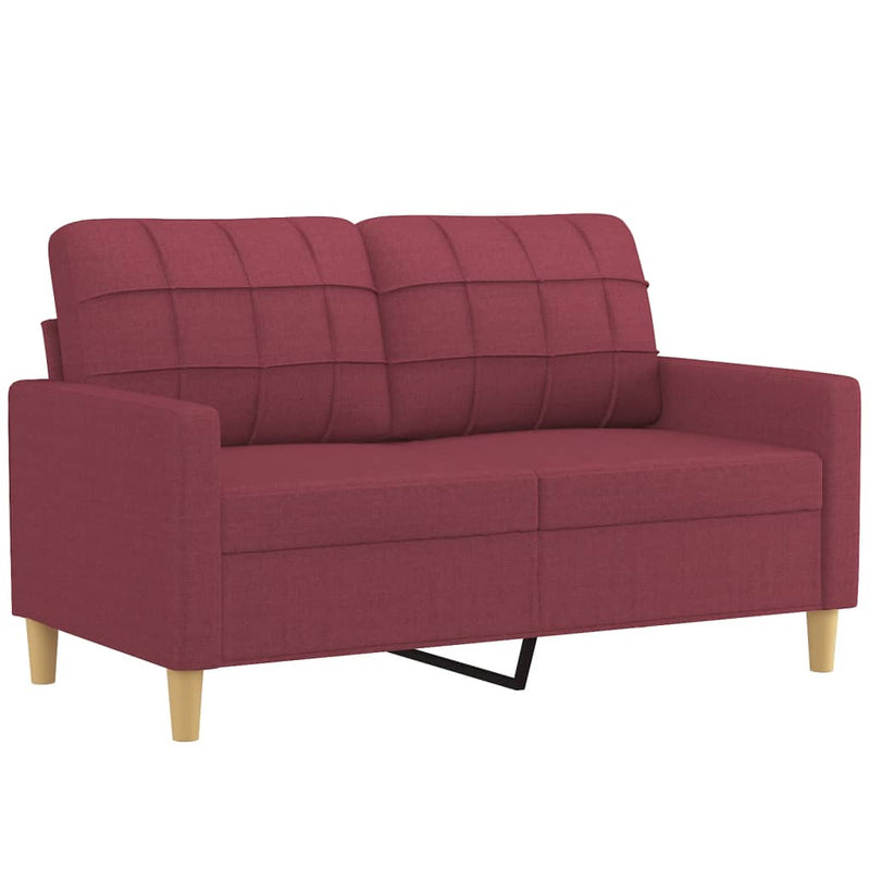 2-Sitzer-Sofa Weinrot 120 cm Stoff