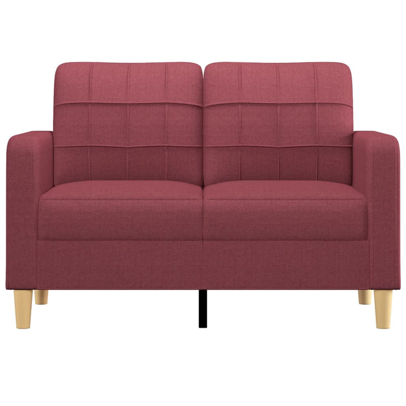 2-Sitzer-Sofa Weinrot 120 cm Stoff