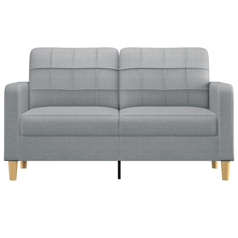 2-Sitzer-Sofa Hellgrau 140 cm Stoff