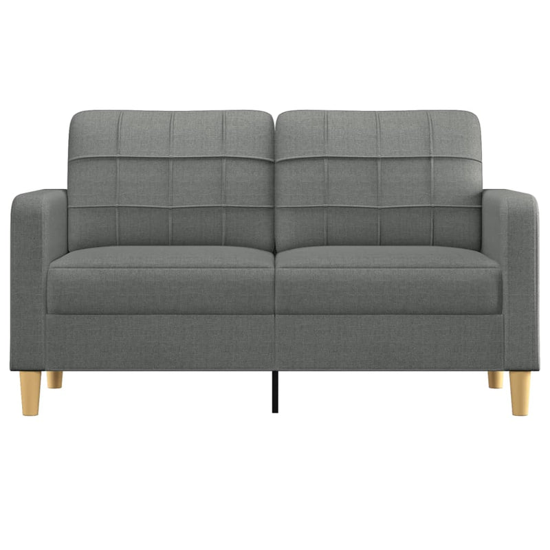 2-Sitzer-Sofa Dunkelgrau 140 cm Stoff