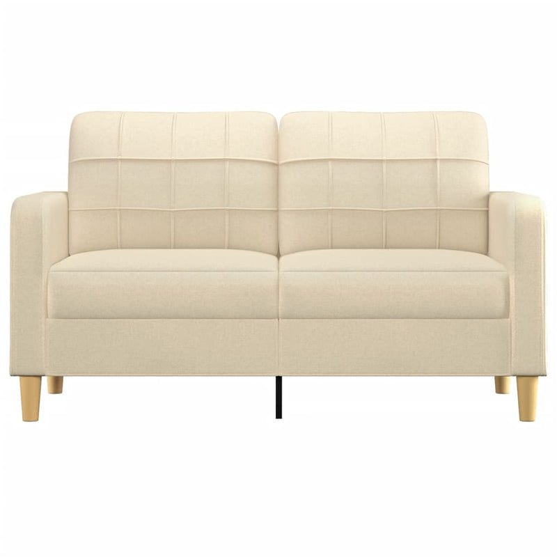 2-Sitzer-Sofa Creme 140 cm Stoff